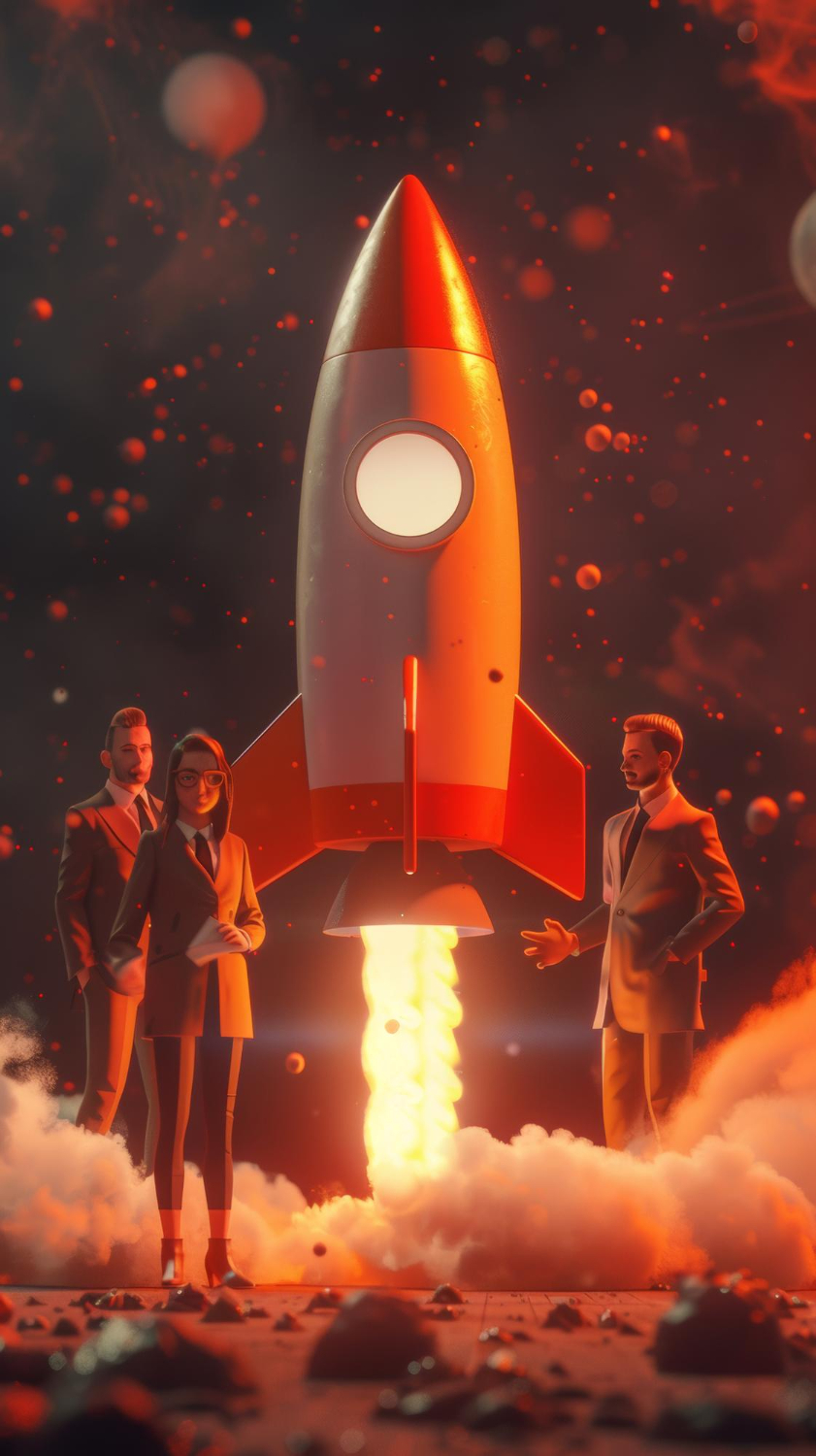 Trainer guiding users through custom software features after product launch