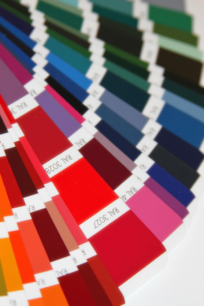 Color swatches and mood board for logo and brand palette development