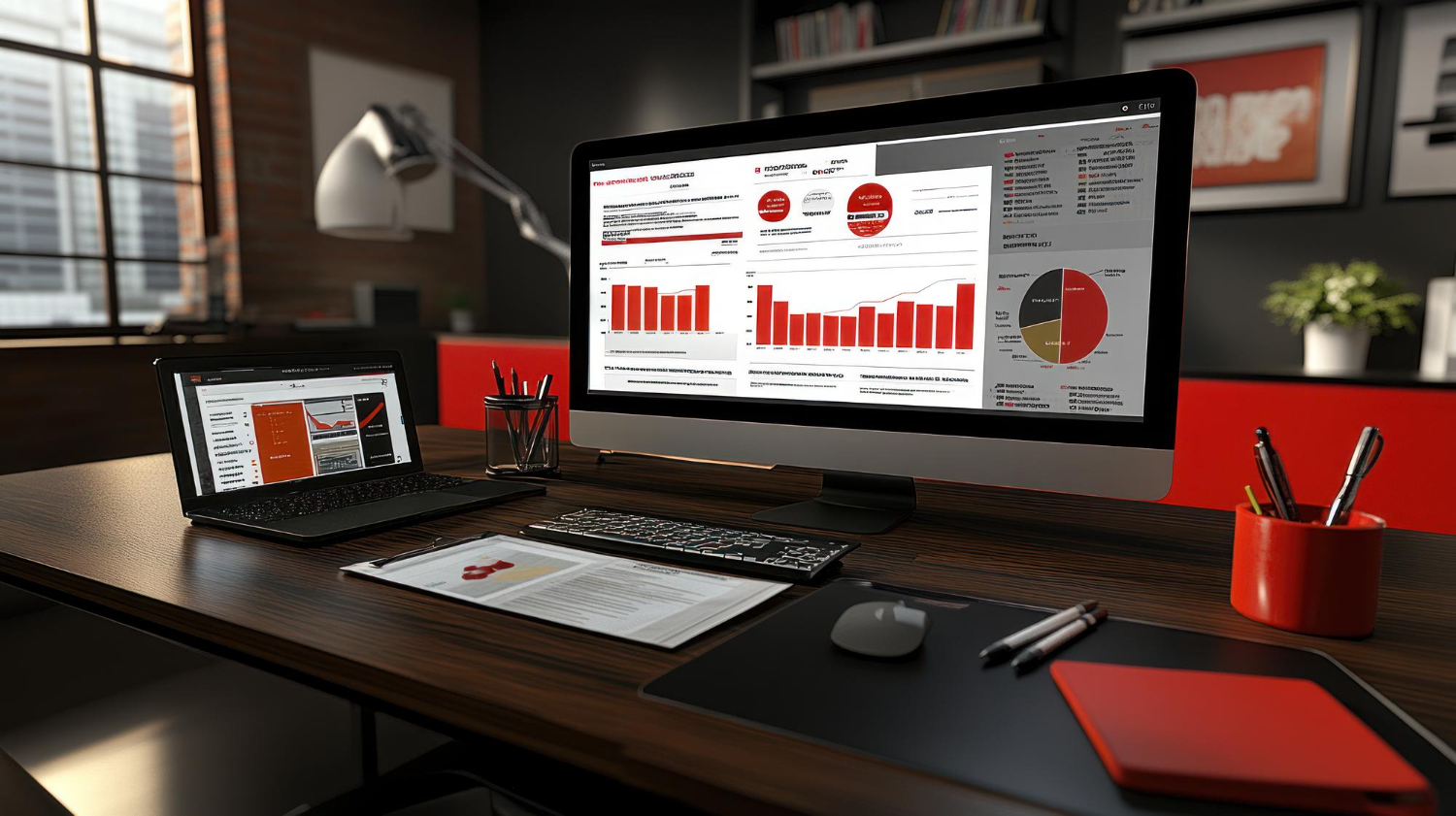 SEO and content marketing performance dashboard displaying traffic and ranking metrics